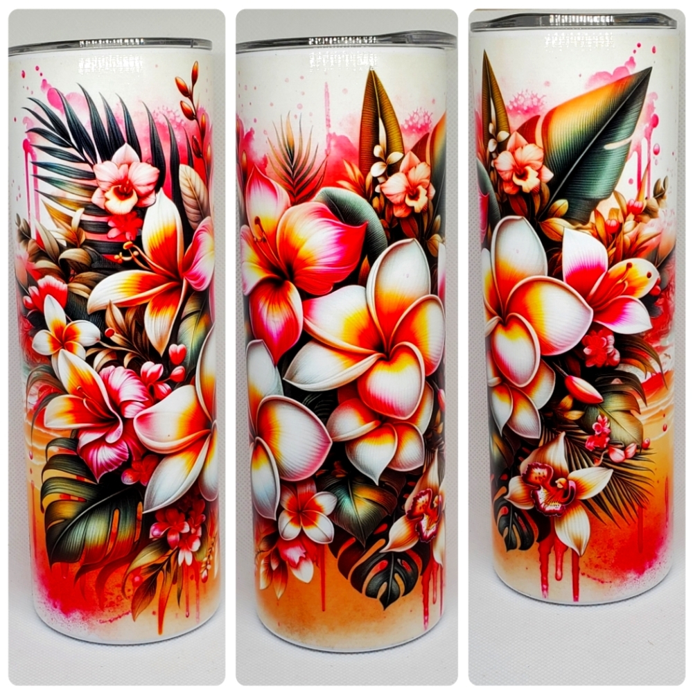 B2G1F 20oz Skinny Tumbler, Flower, New